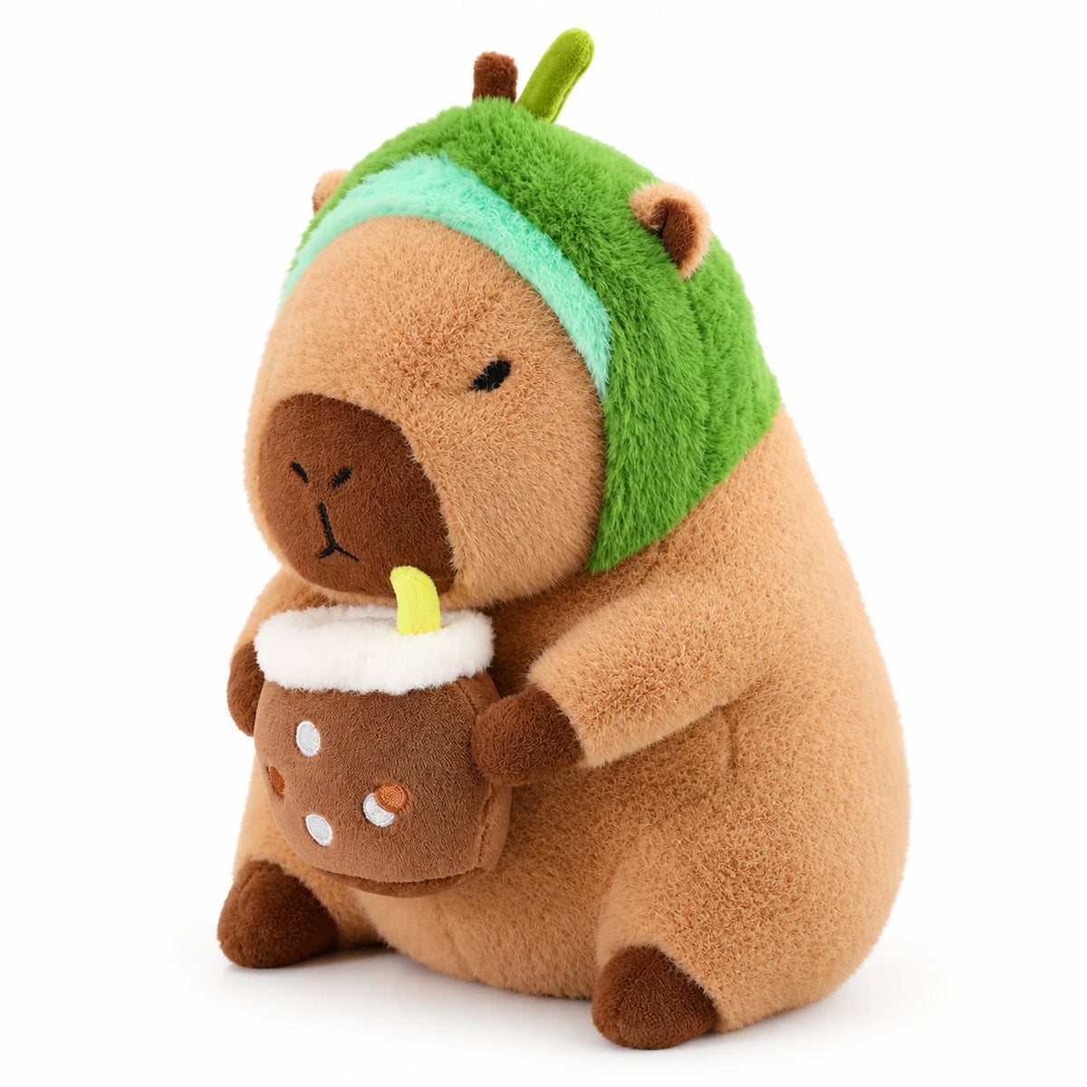 Capybara Plush with Dress-Up Accessories, Soft Toy - Avocado / 12in / 30cm · Avocado / 16in / 40cm