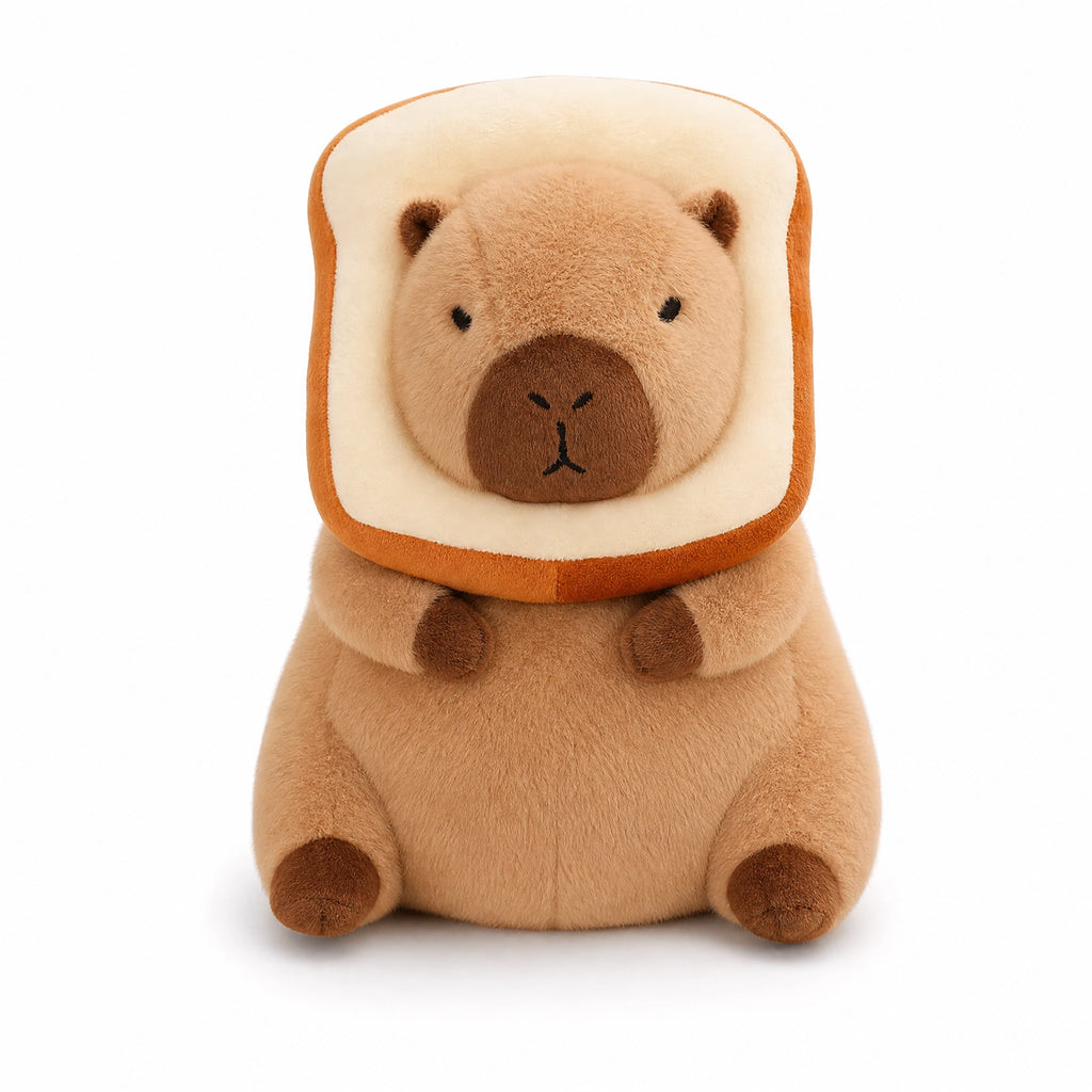 Capybara Plush with Dress-Up Accessories, Soft Toy - Fond blanc