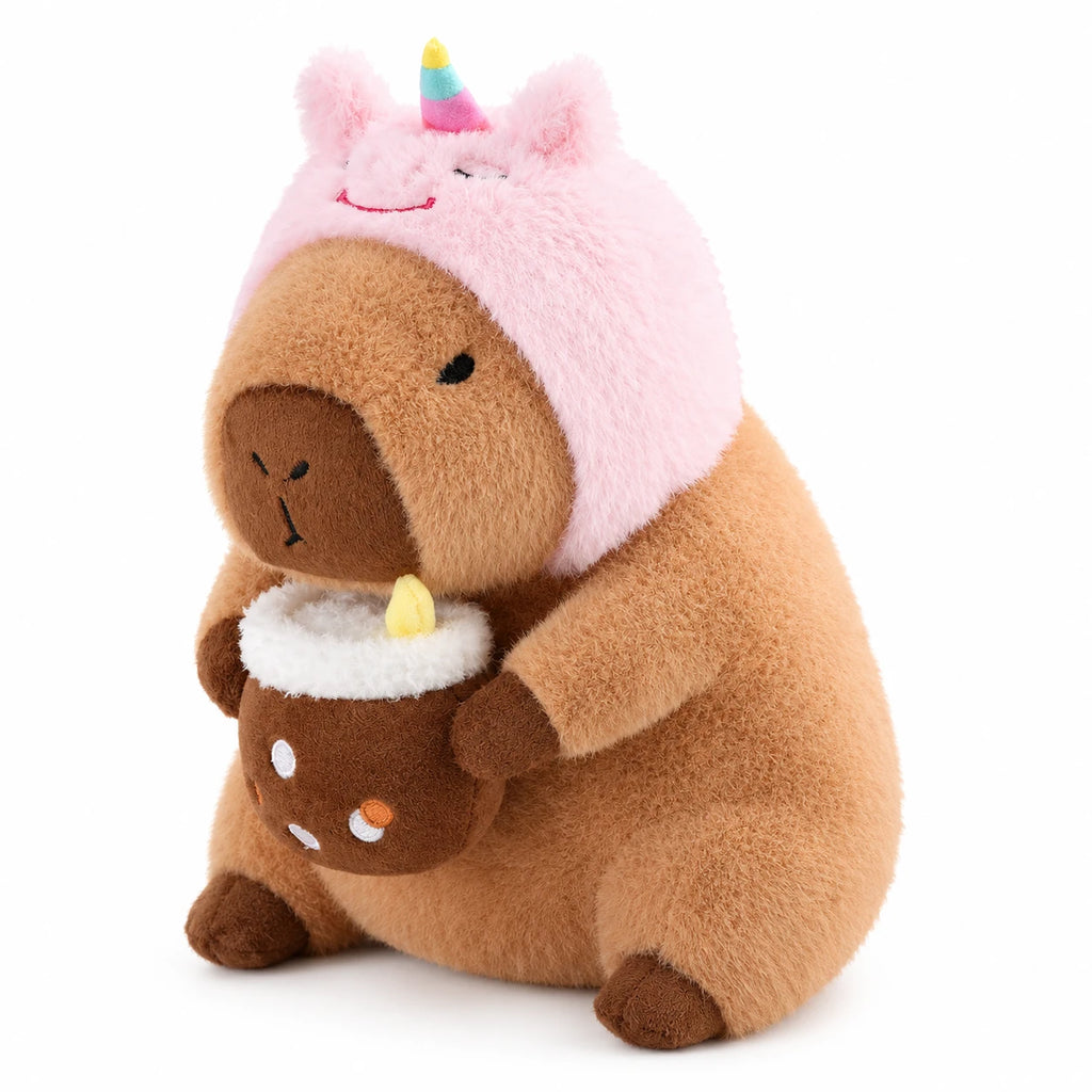 Capybara Plush with Dress-Up Accessories, Soft Toy - Unicorn / 12in / 30cm · Unicorn / 16in / 40cm