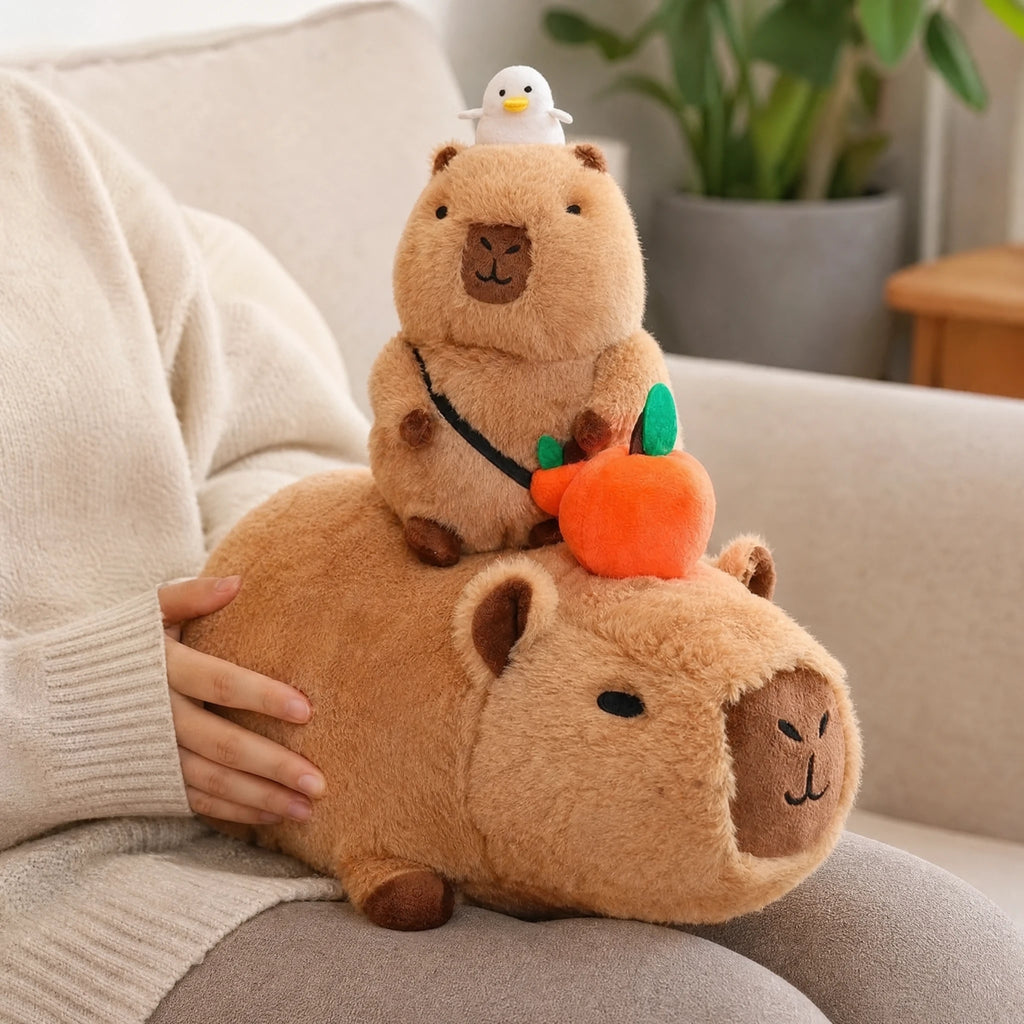 Capybara Plush with Orange and Bubble Blowing Feature - Utilisation du produit