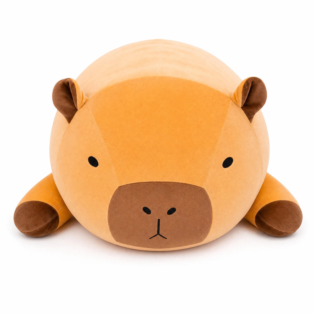 Capybara Plush with Round Body and Soft Stuffing - Fond blanc