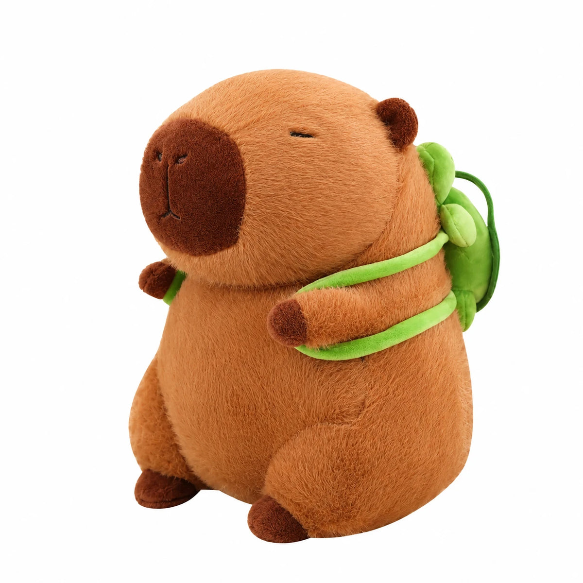 Capybara Plush with Turtle Backpack, 3 Sizes - 9in / 23cm · 13in / 33cm · 17.5in / 45cm