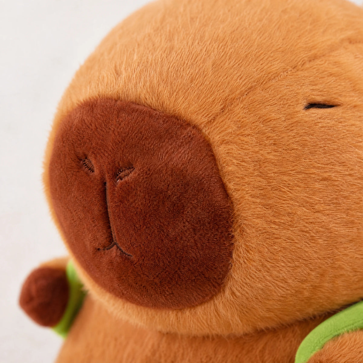 Capybara Plush with Turtle Backpack, 3 Sizes - Détail matière