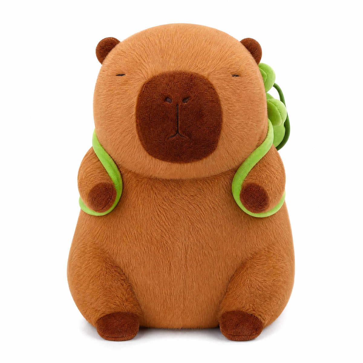 Capybara Plush with Turtle Backpack, 3 Sizes - Fond blanc