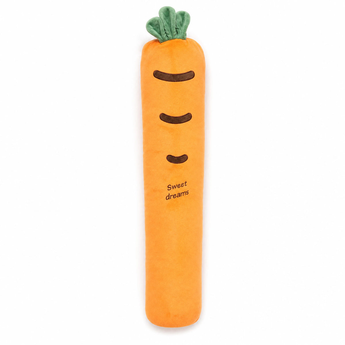 Carrot Body Pillow Plush with Removable Cover - Fond blanc