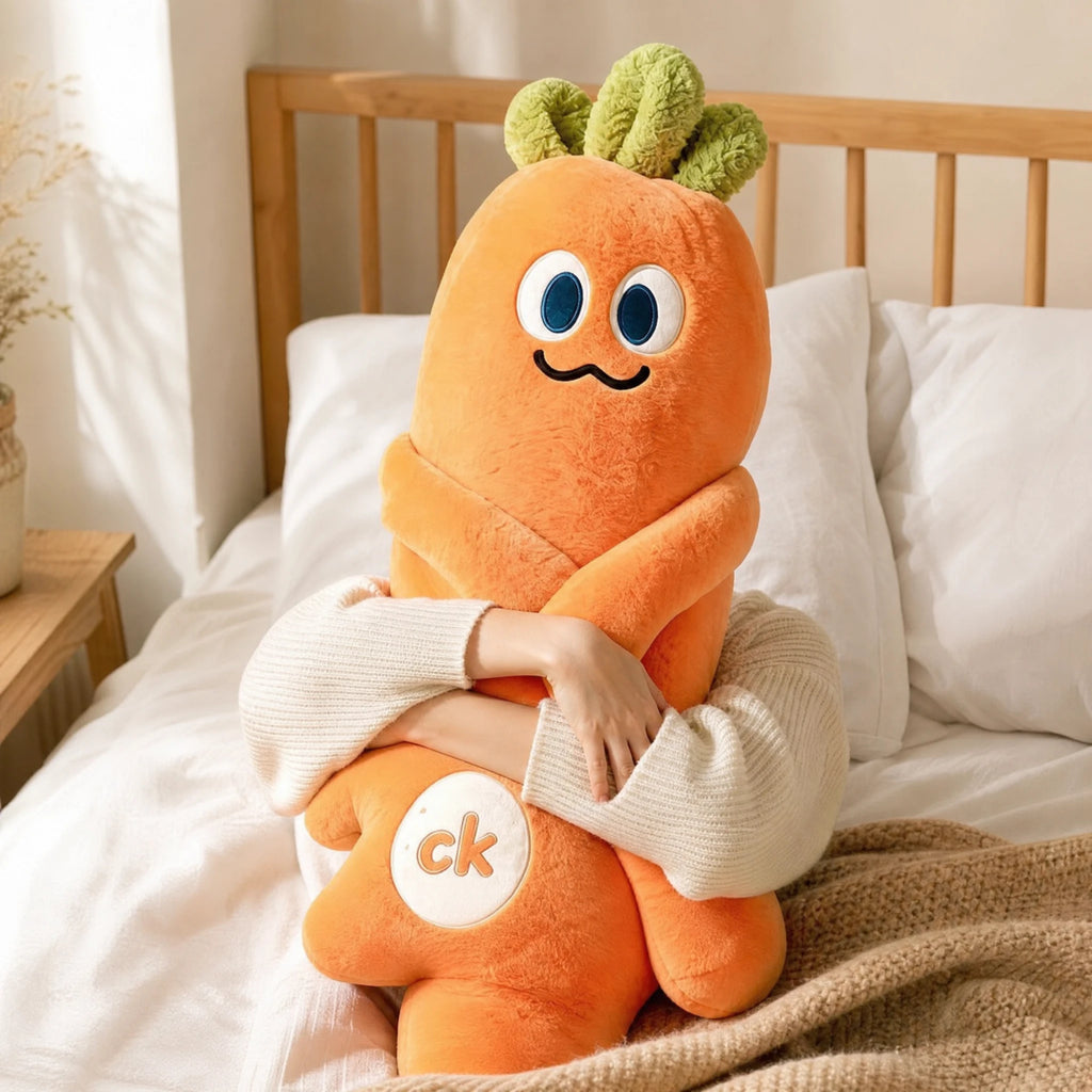Carrot Plush Toy with Patting Motion and Soft Fabric - Utilisation du produit