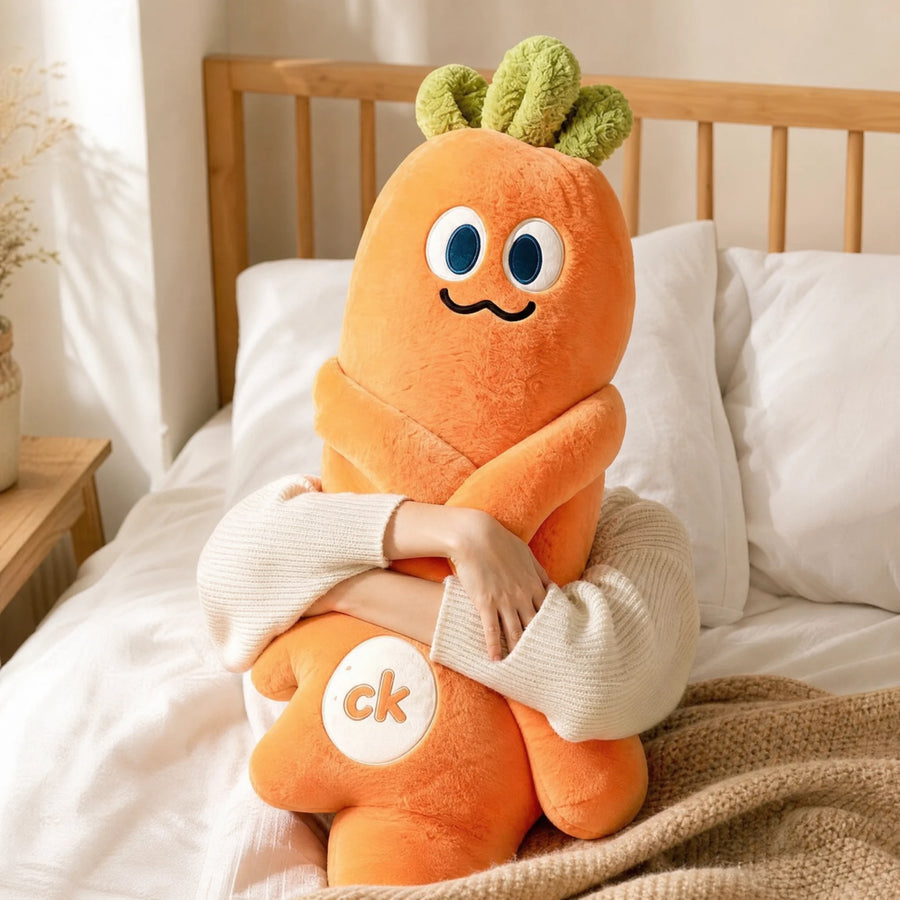 Carrot Plush Toy with Patting Motion and Soft Fabric - Utilisation du produit