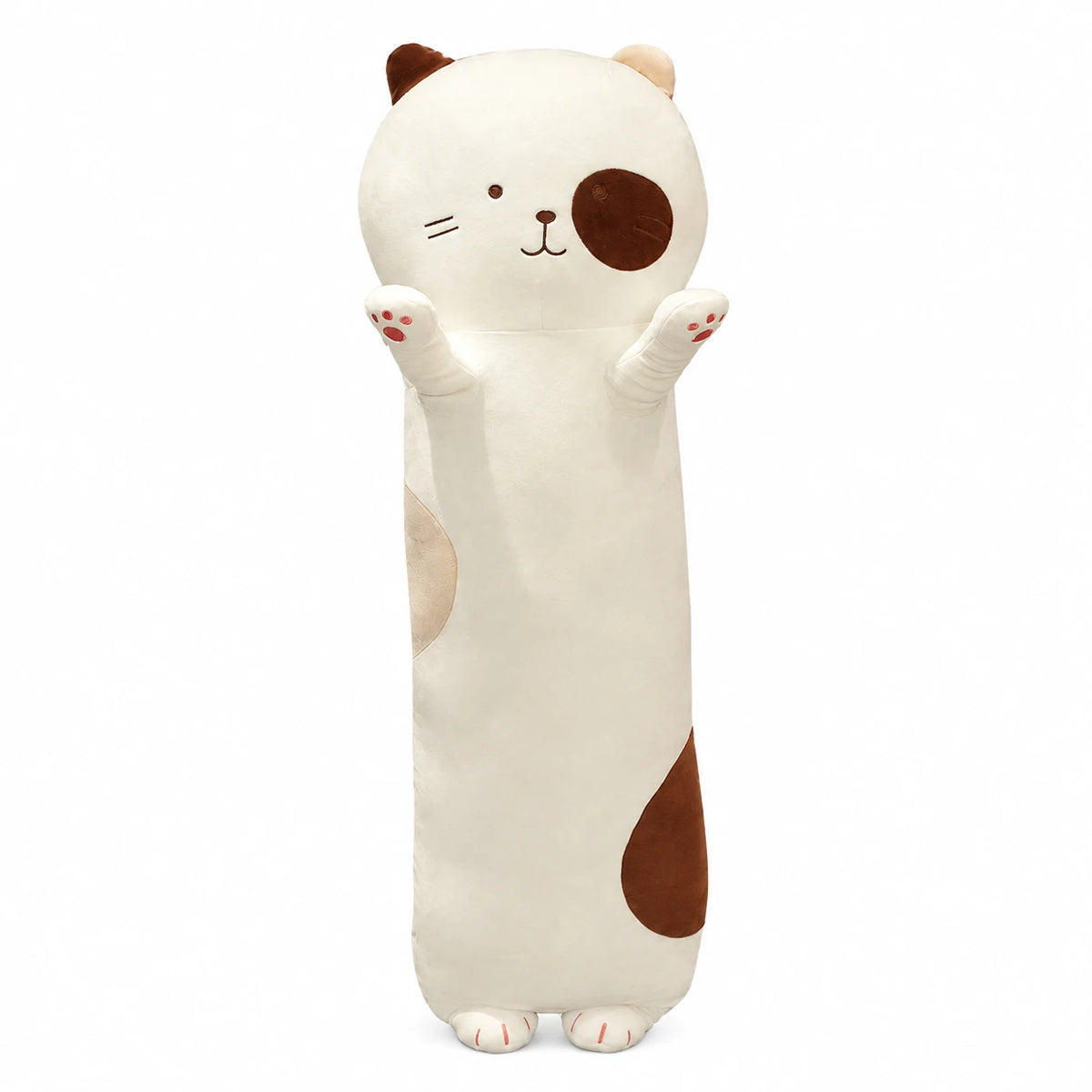 Cat Body Pillow - Elongated Plush with Raised Paws - 39.5in / 100cm / White … (3 tailles)