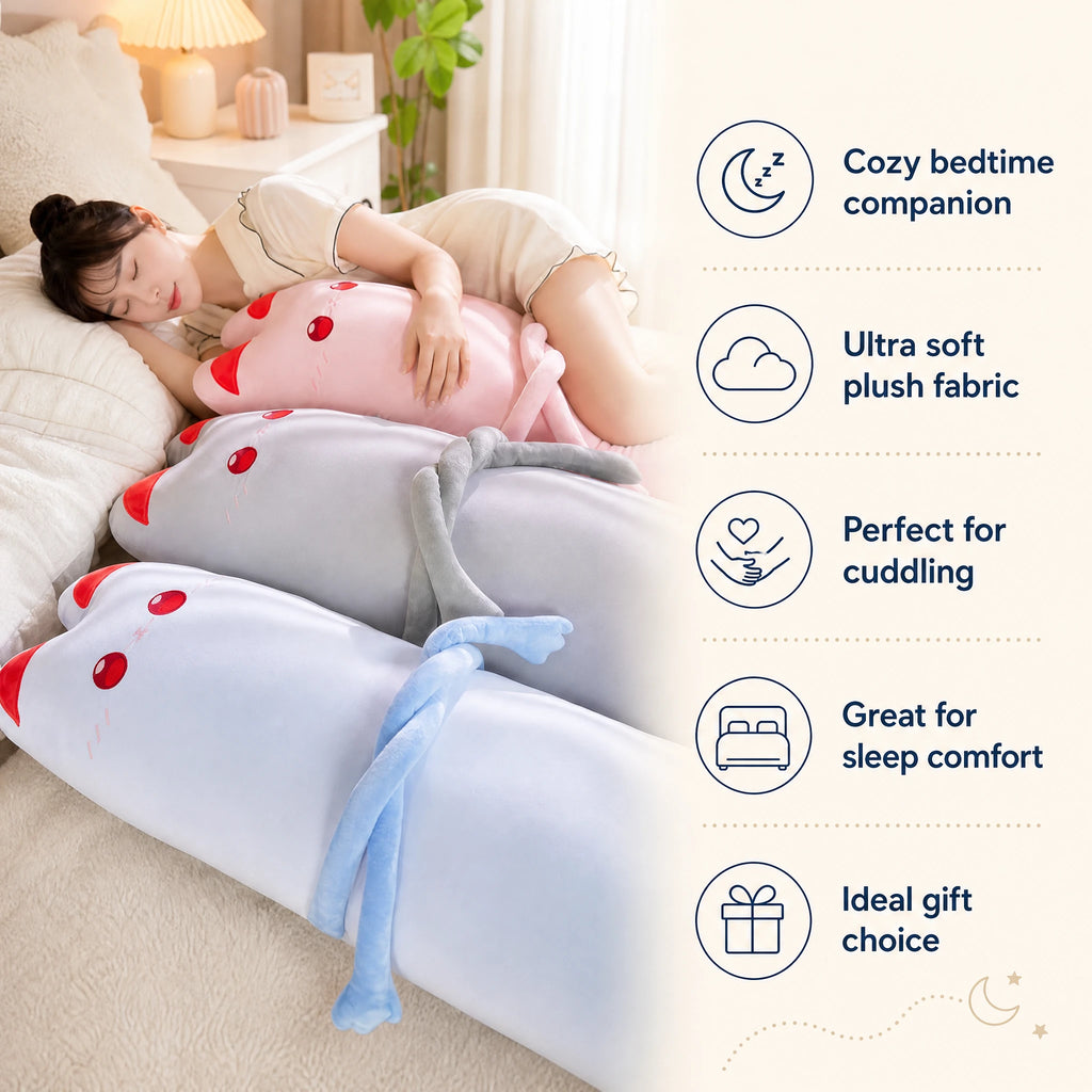 Cat Body Pillow Plush in Loaf Shape with Soft Fabric - Bénéfices produit