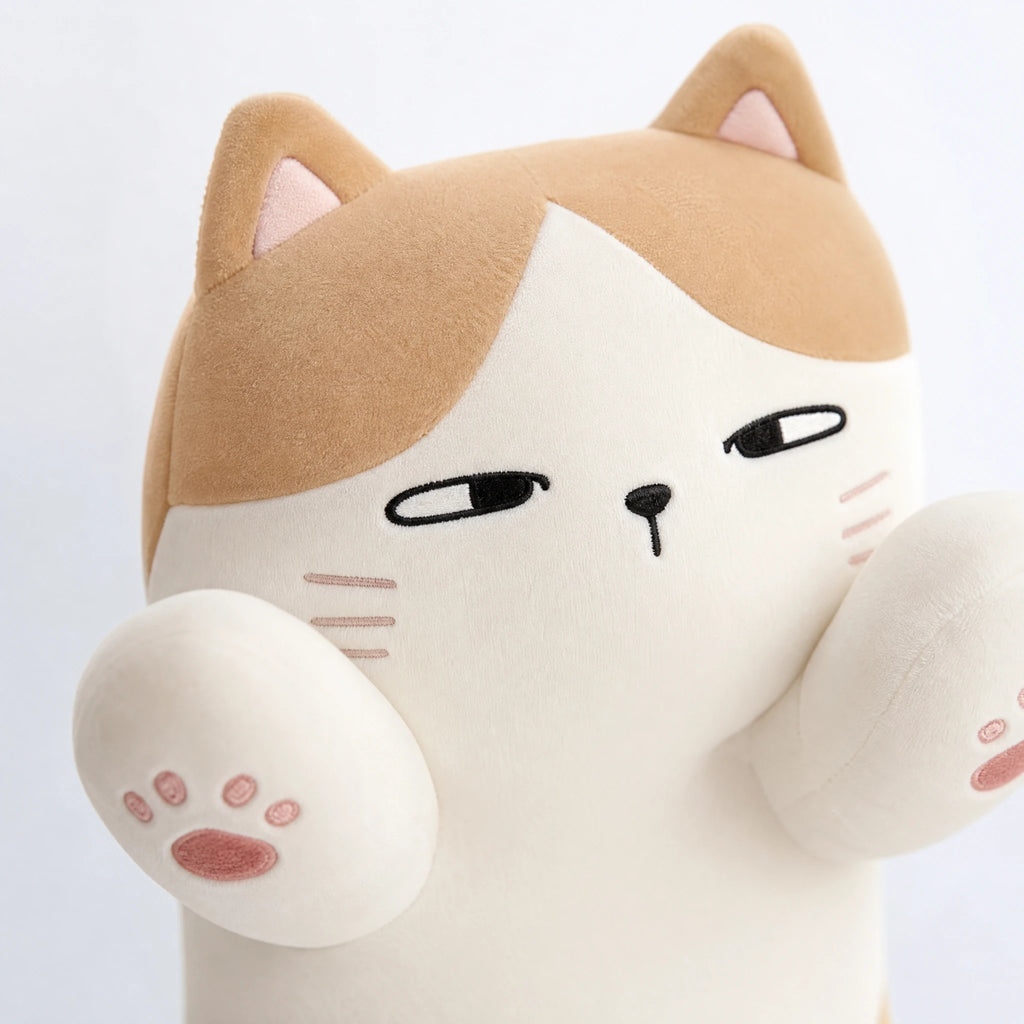 Cat Body Pillow with Long Cuddly Hugging Design - Détail matière