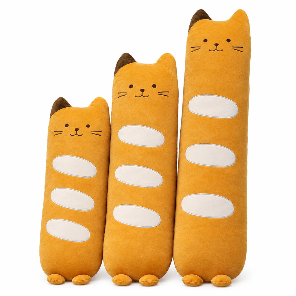 Cat Body Pillow with Playful Orange Tabby Design - 23.5in / 60cm · 31.5in / 80cm · 39.5in / 100cm
