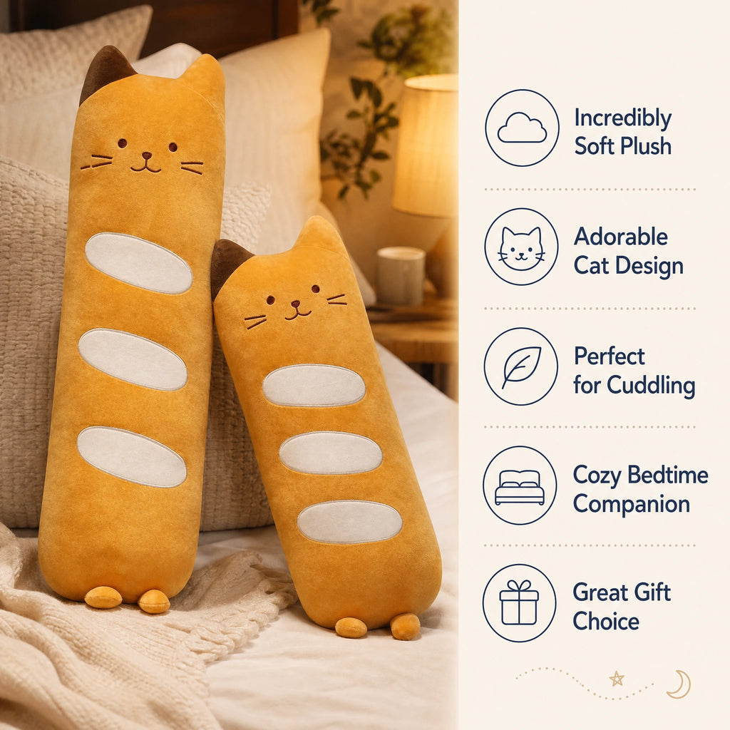 Cat Body Pillow with Playful Orange Tabby Design - Bénéfices produit