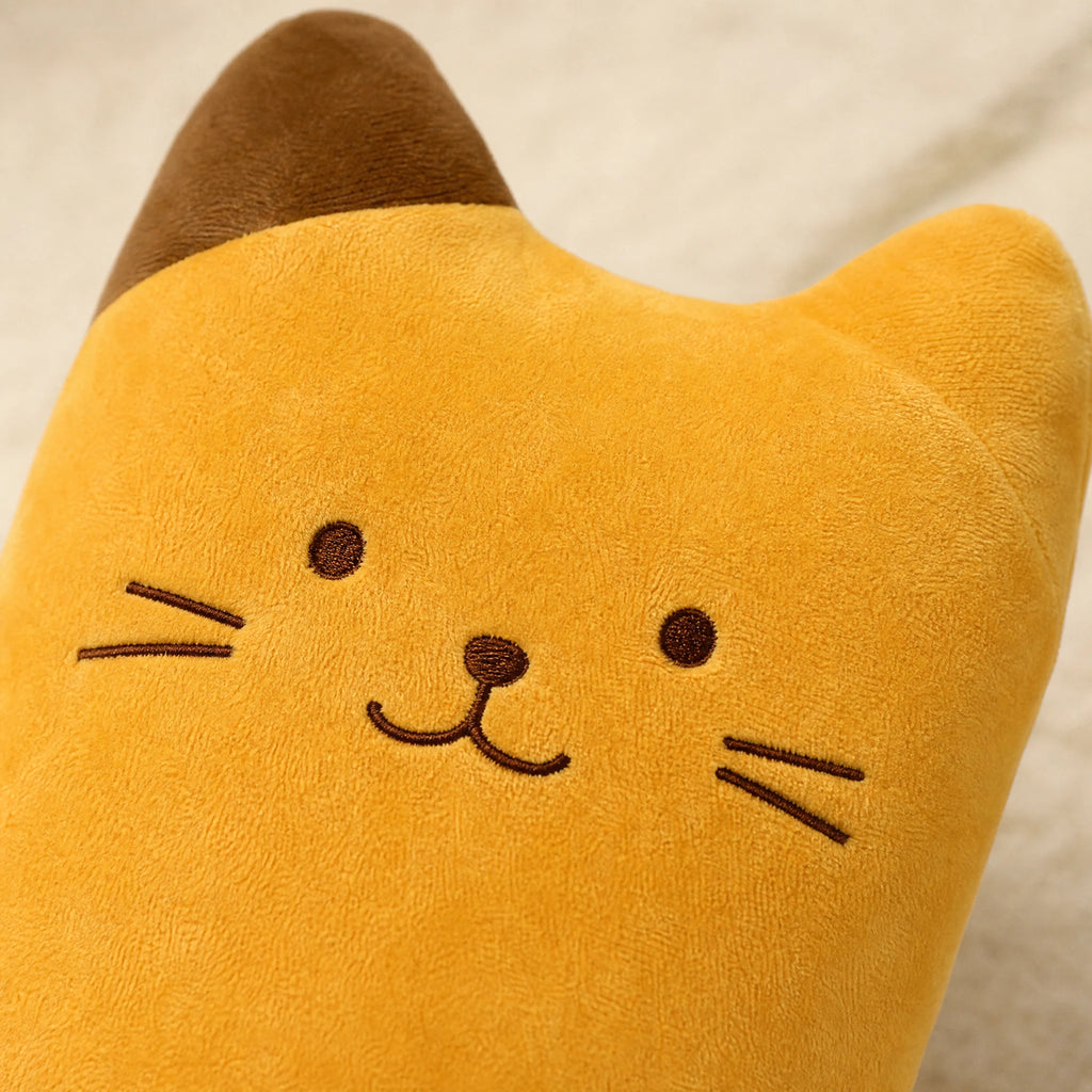 Cat Body Pillow with Playful Orange Tabby Design - Détail matière
