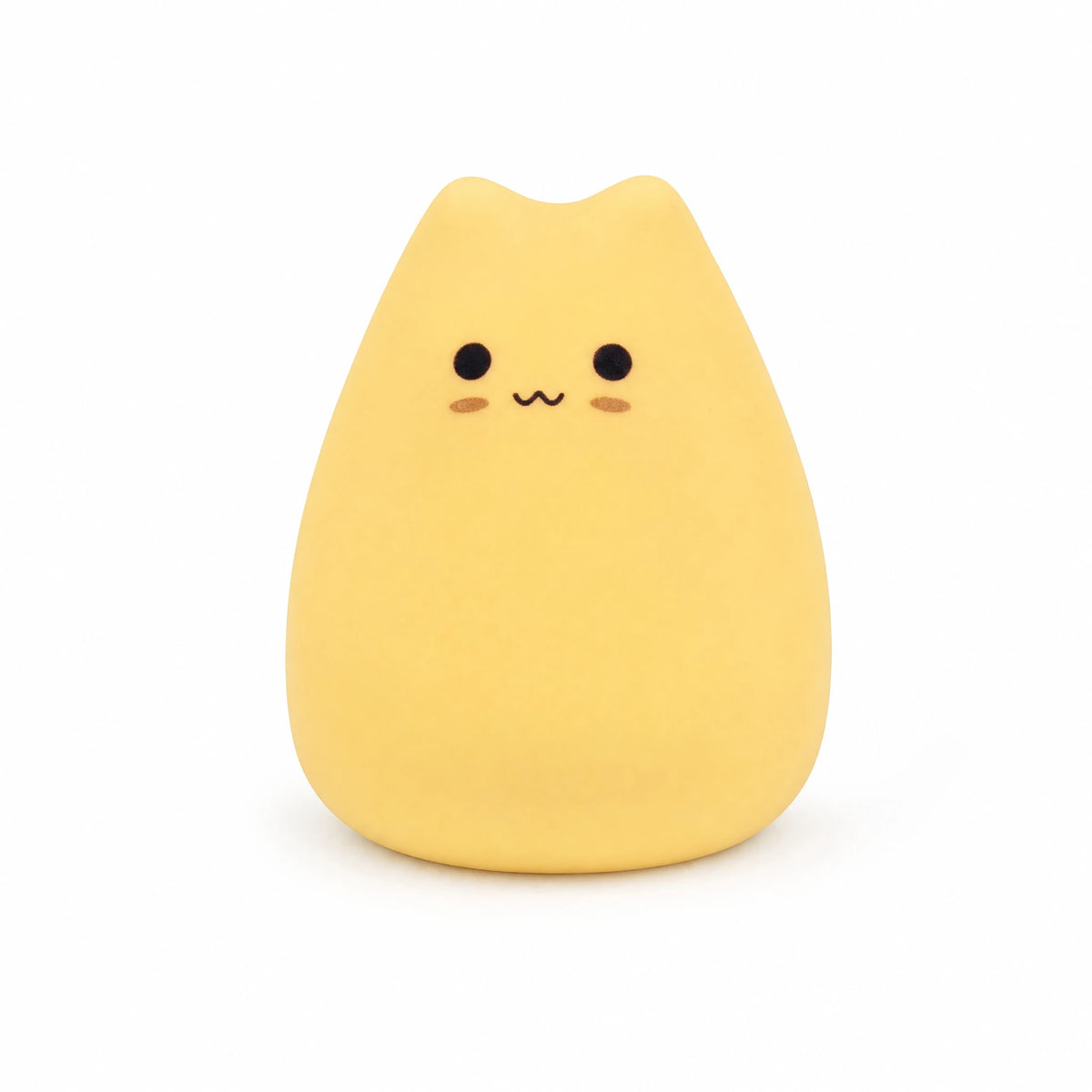 Cat Night Light in Soft Silicone with Warm Glow - Fond blanc