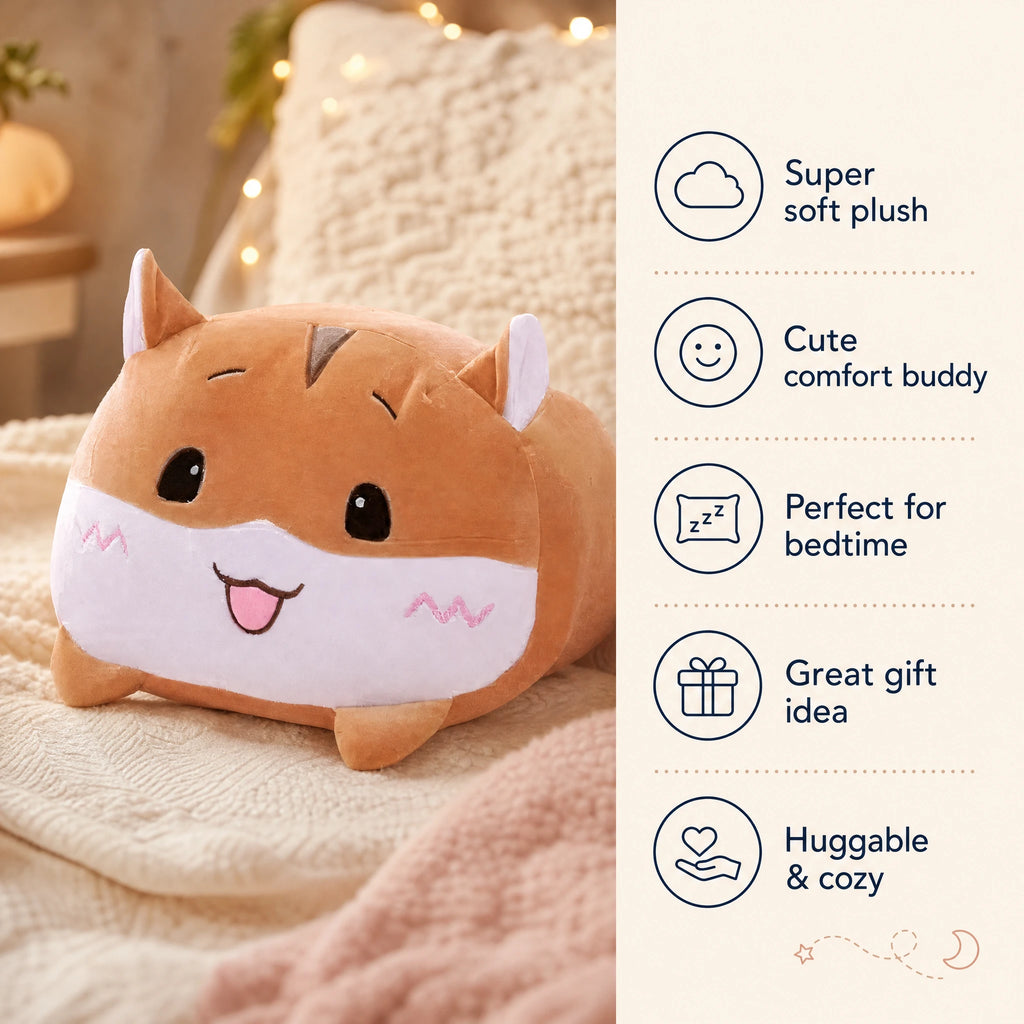 Cat Pillow Plush with Chubby Round Design - Bénéfices produit