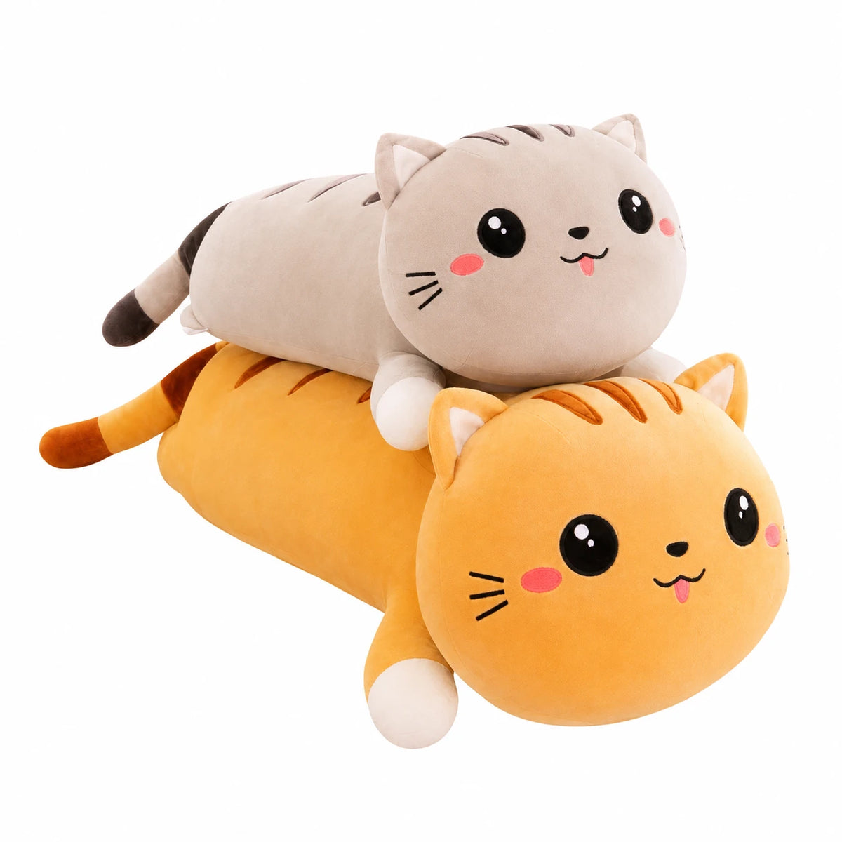 Cat Pillow Plush with Soft Cotton Body and Cute Design - 19.5in / 50cm / Brown … (3 tailles)