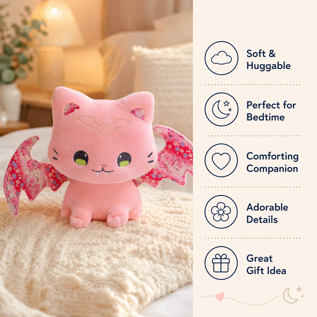 Cat Plush with Wings - Kawaii Design with Glitter Wings - Bénéfices produit
