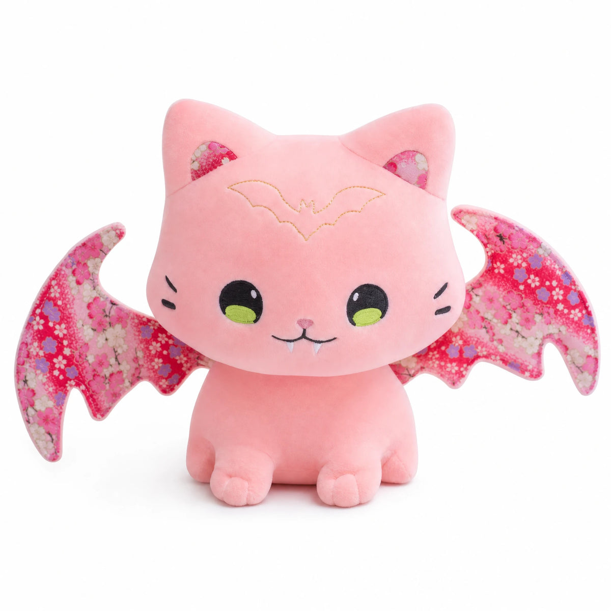 Cat Plush with Wings - Kawaii Design with Glitter Wings - Fond blanc