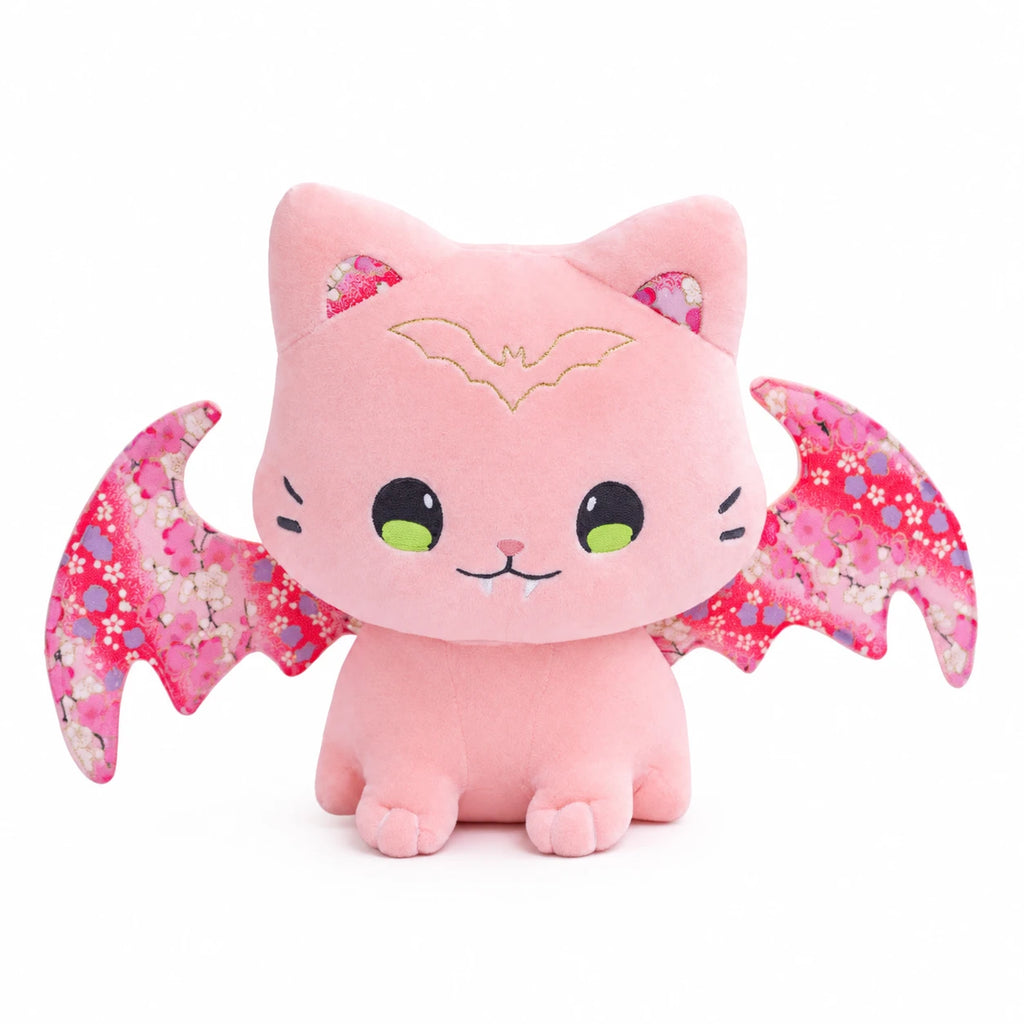 Cat Plush with Wings - Kawaii Design with Glitter Wings - Luna (Pink) / 11in / 30cm … (2 tailles)