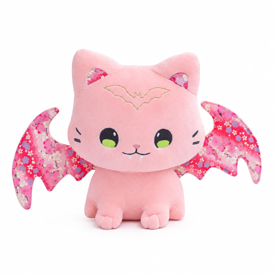 Cat Plush with Wings - Kawaii Design with Glitter Wings - Luna (Pink) / 11in / 30cm … (2 tailles)