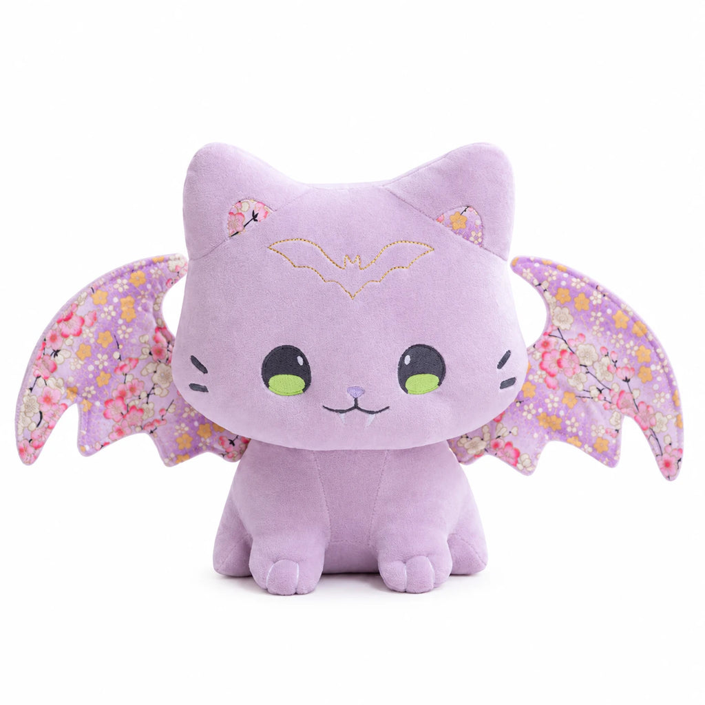 Cat Plush with Wings - Kawaii Design with Glitter Wings - Solis (Purple) / 11in / 30cm … (2 tailles)