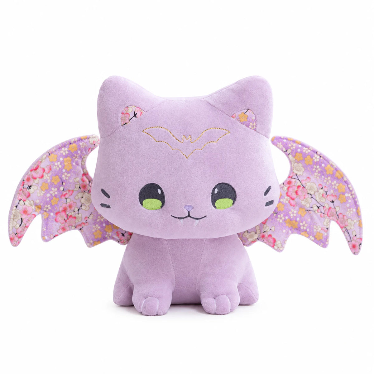 Cat Plush with Wings - Kawaii Design with Glitter Wings - Solis (Purple) / 11in / 30cm … (2 tailles)