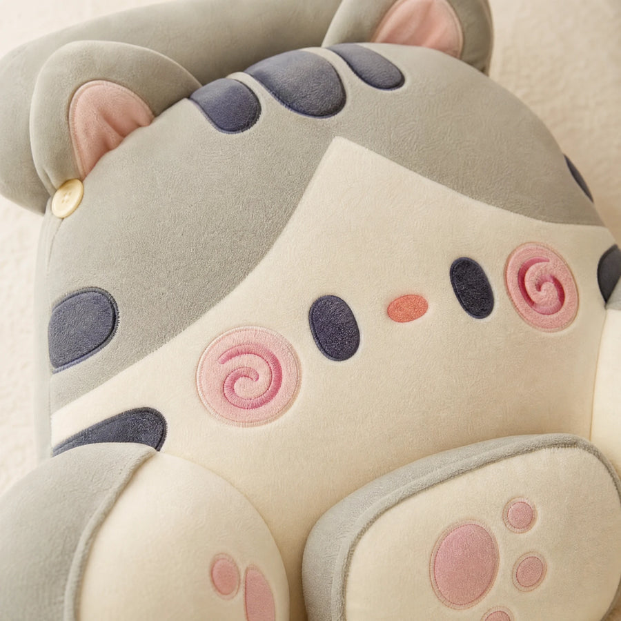 Cat Reading Pillow with Armrest and Lumbar Support - Détail matière