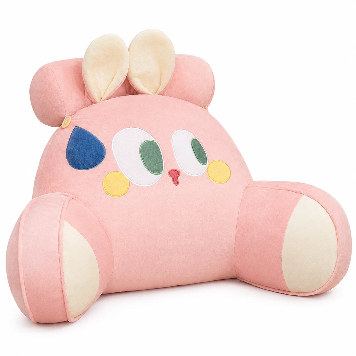 Cat Reading Pillow with Armrest and Lumbar Support - Pink Rabbit / 20in / 50cm … (2 tailles)