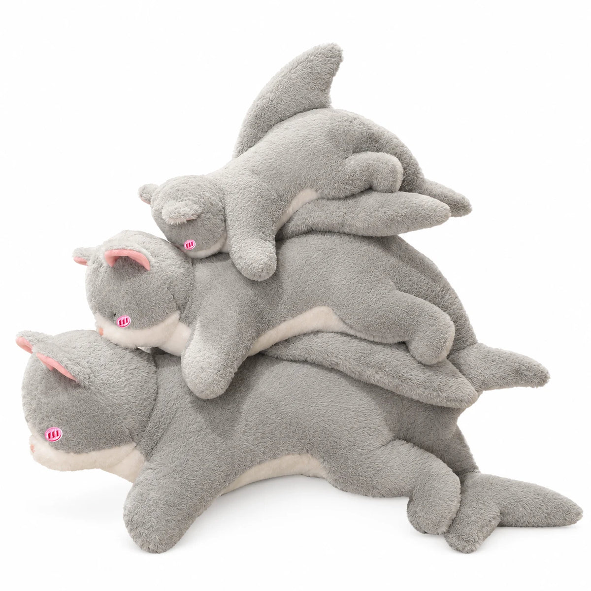 Cat Shark Plush with Dual Animal Design - 20in / 50cm · 27in / 70cm · 35in / 90cm