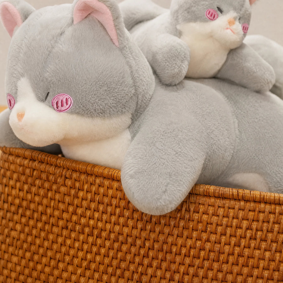 Cat Shark Plush with Dual Animal Design - Détail matière