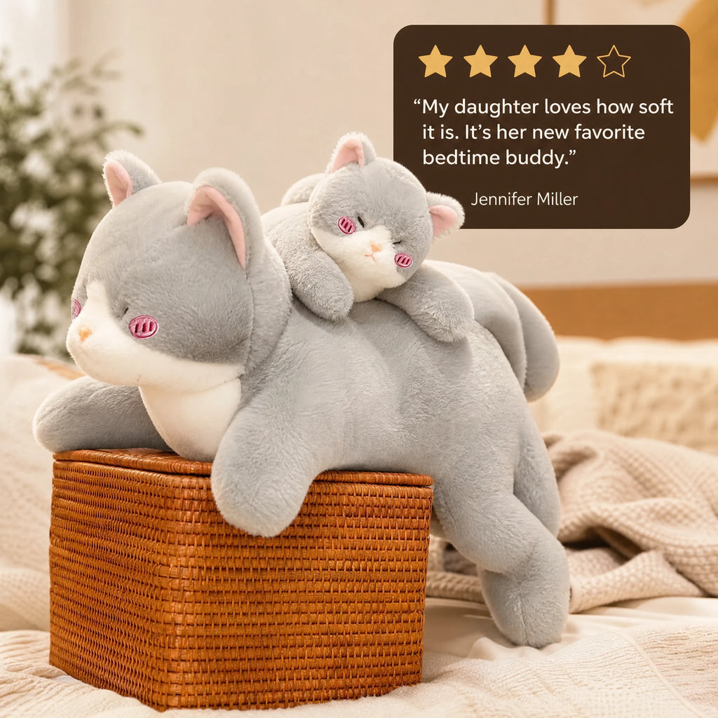 Cat Shark Plush with Dual Animal Design - Image témoignage