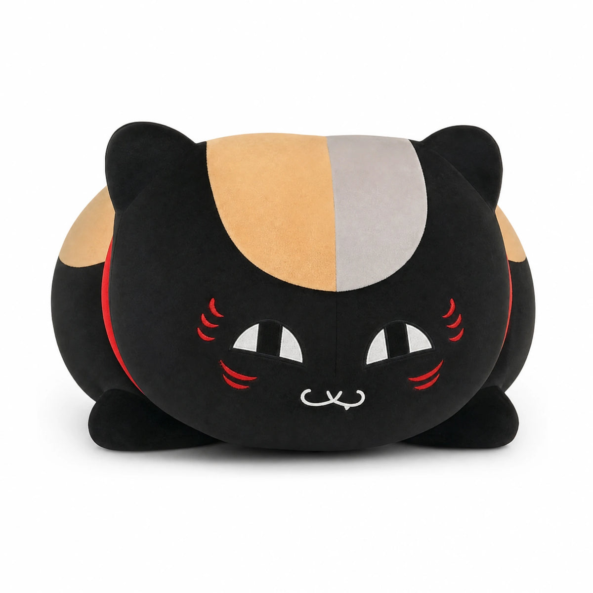 Cat Stuffed Animal - Black Nyanko Sensei Plush - Fond blanc
