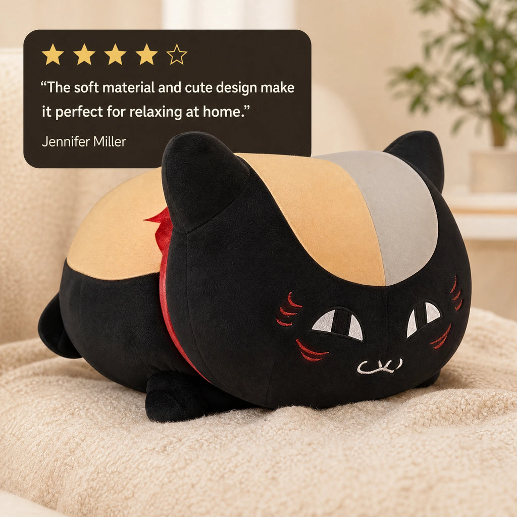 Cat Stuffed Animal - Black Nyanko Sensei Plush - Image témoignage