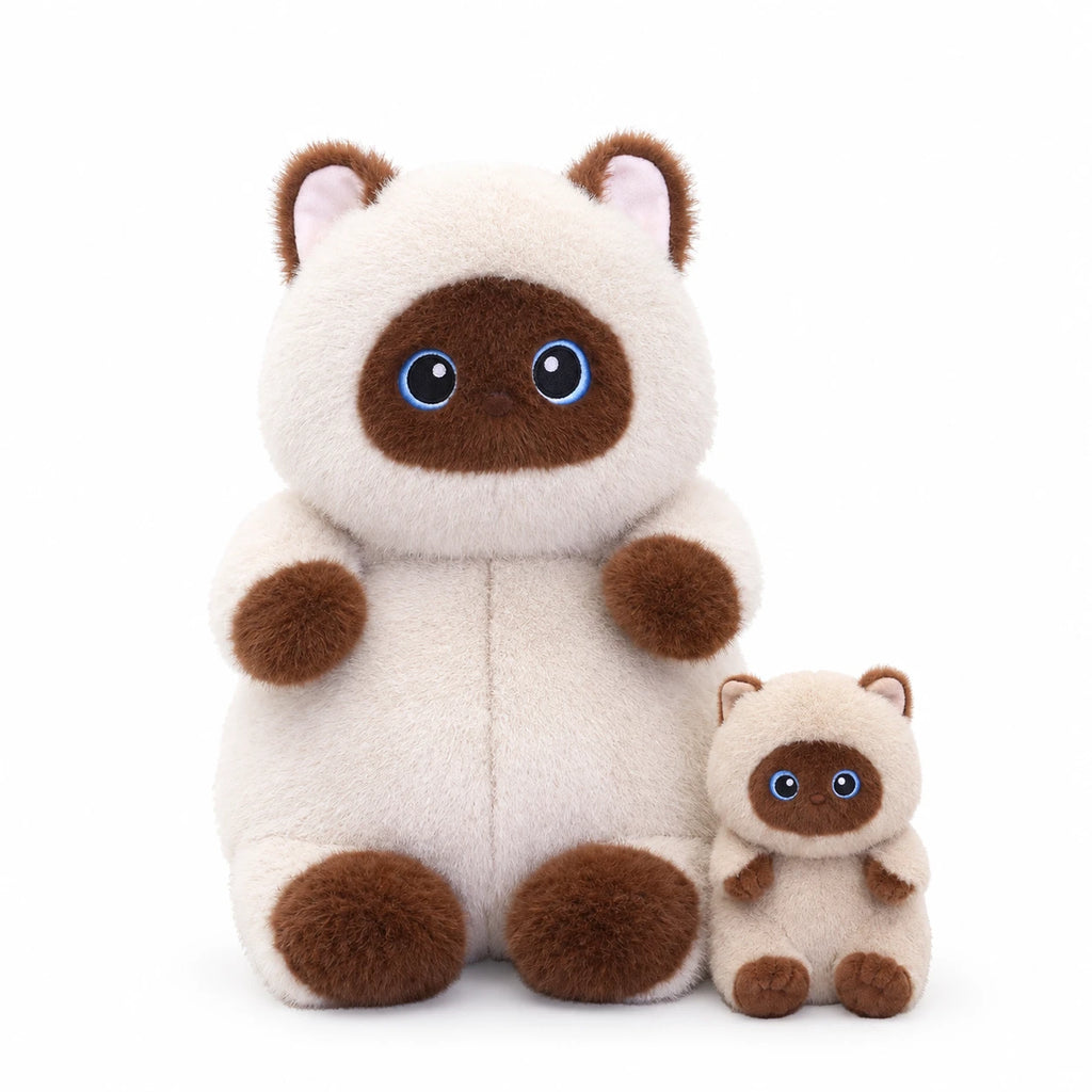 Cat Stuffed Animal, Calico Kitten with Chubby Cheeks - Mocca (Brown) / 15.5in / 40cm (Plush) … (2 tailles)