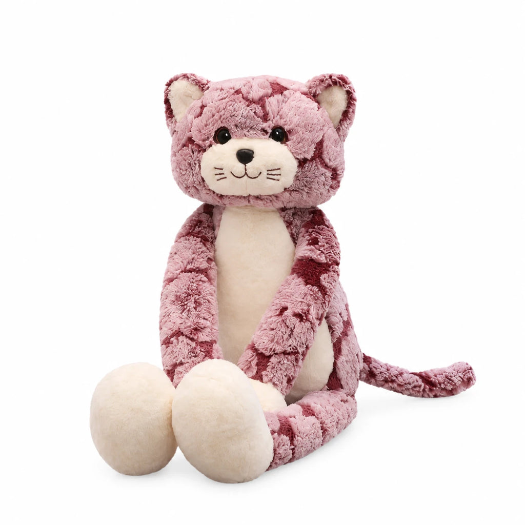 Cat Stuffed Animal with Long Legs and Striped Plush Fur - 19.5in / 50cm · 27.5in / 70cm · 35.5in / 90cm