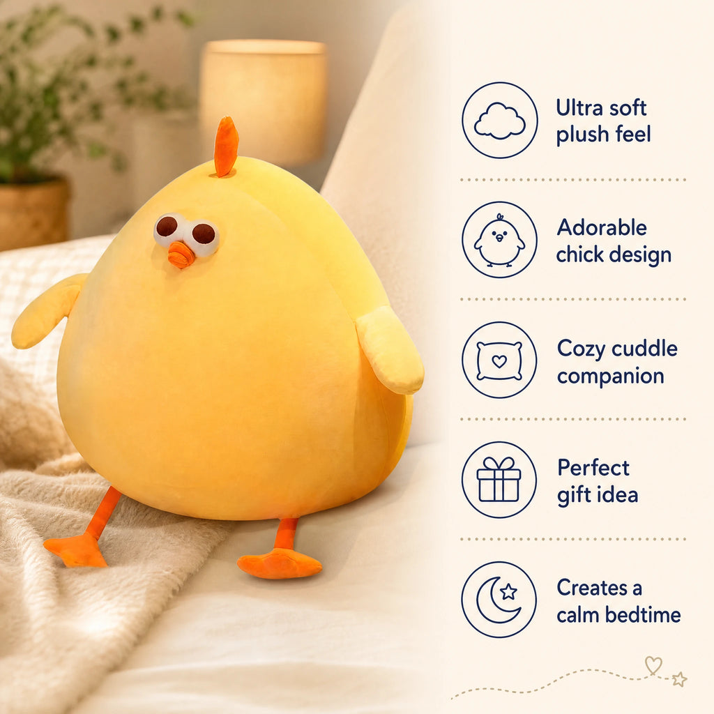 Chick Plush Pillow with Soft Cotton Fill - Bénéfices produit