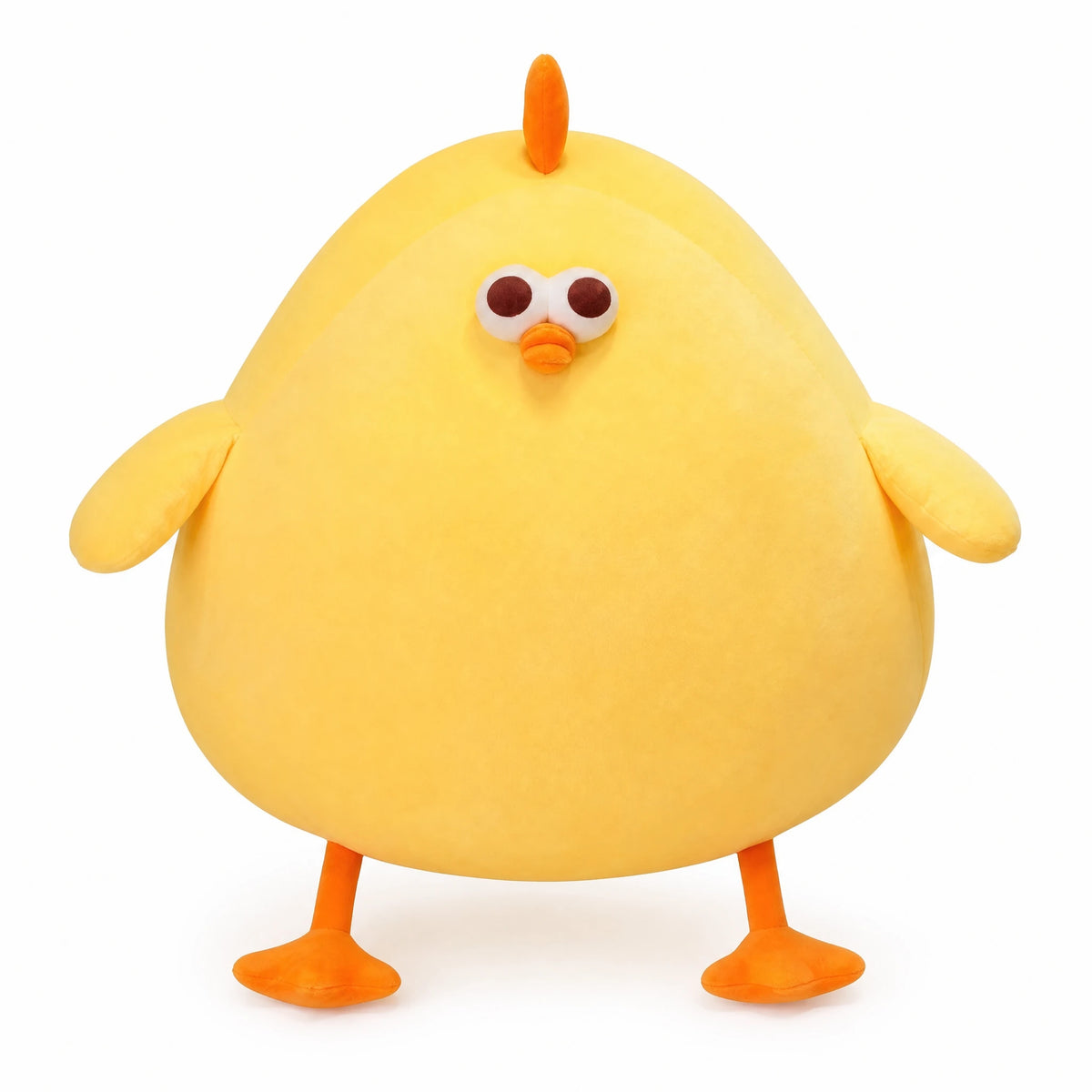 Chick Plush Pillow with Soft Cotton Fill - Fond blanc