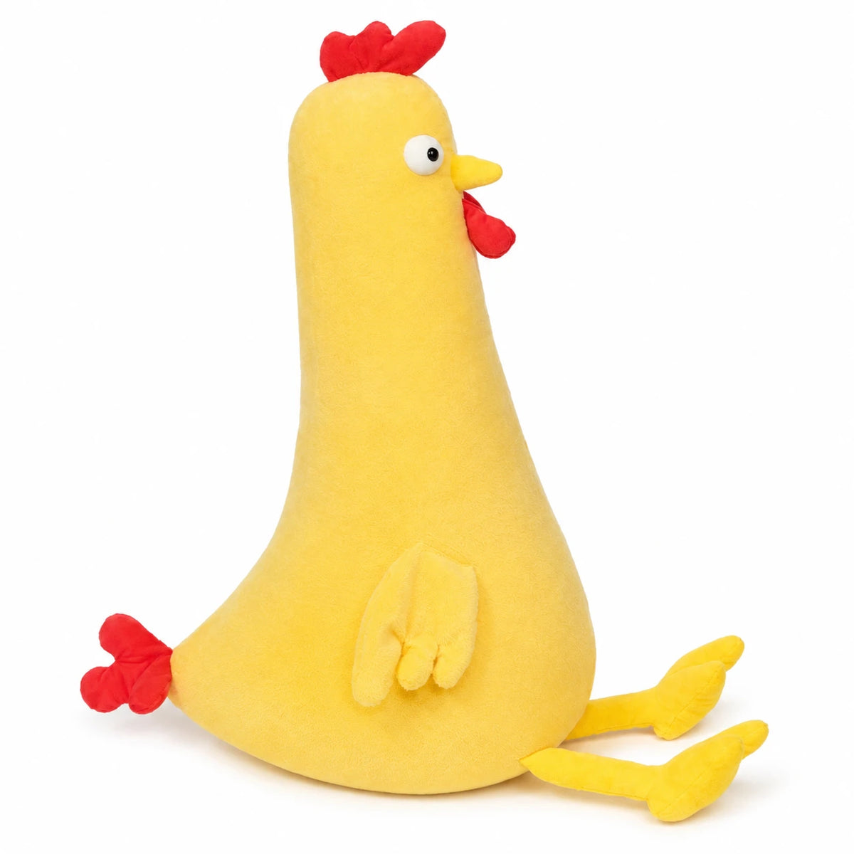 Chicken Plush Toy in Yellow and Orange with Red Crest - Yellow / 23in / 60cm … (4 tailles)