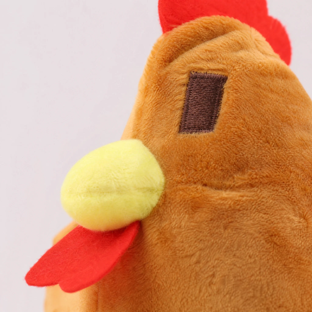 Chicken Plush Toy with Round Chubby Design - Détail matière
