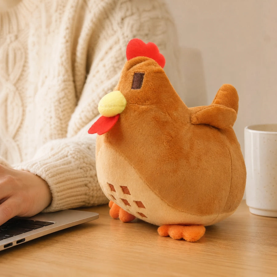 Chicken Plush Toy with Round Chubby Design - Utilisation du produit