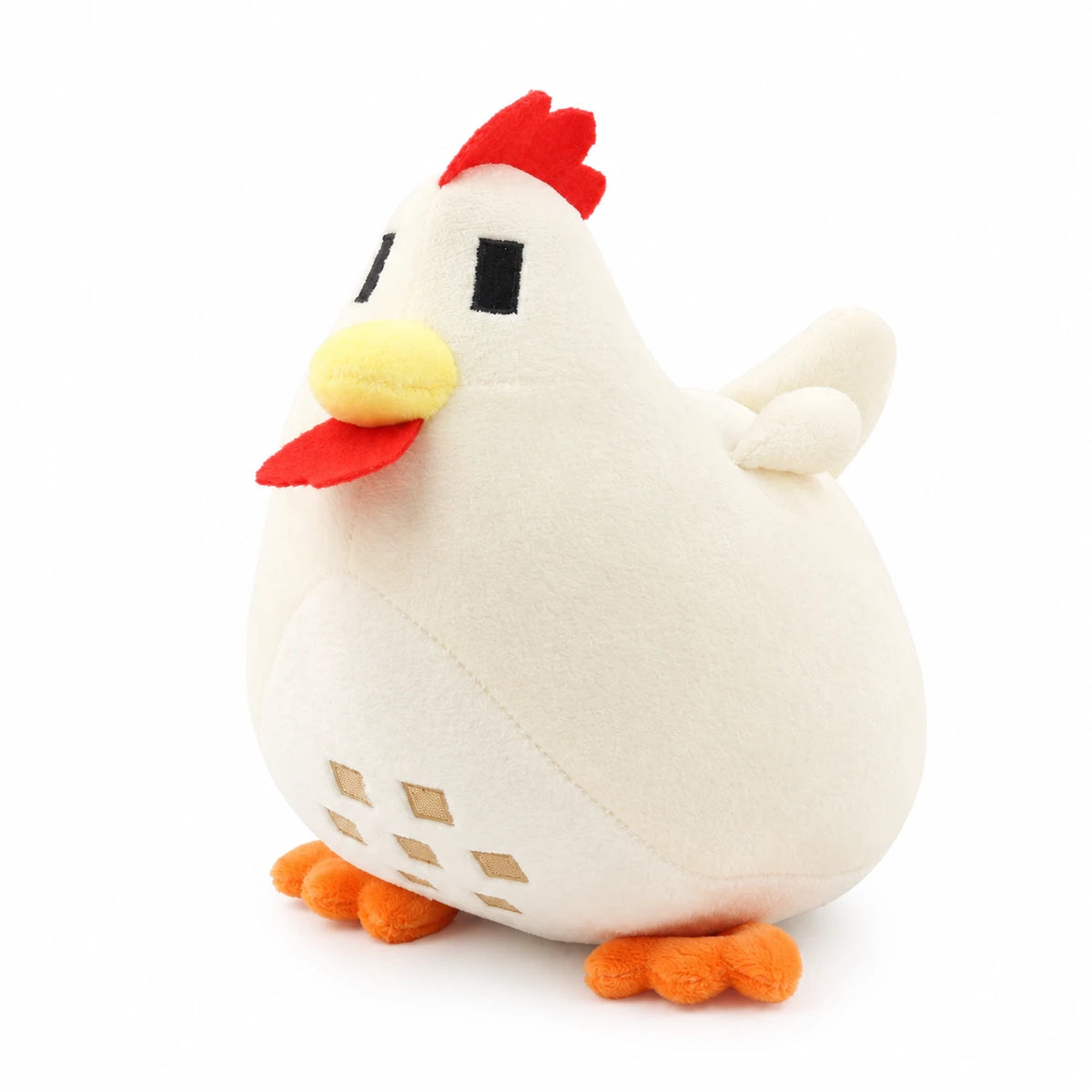 Chicken Plush Toy with Round Chubby Design - White