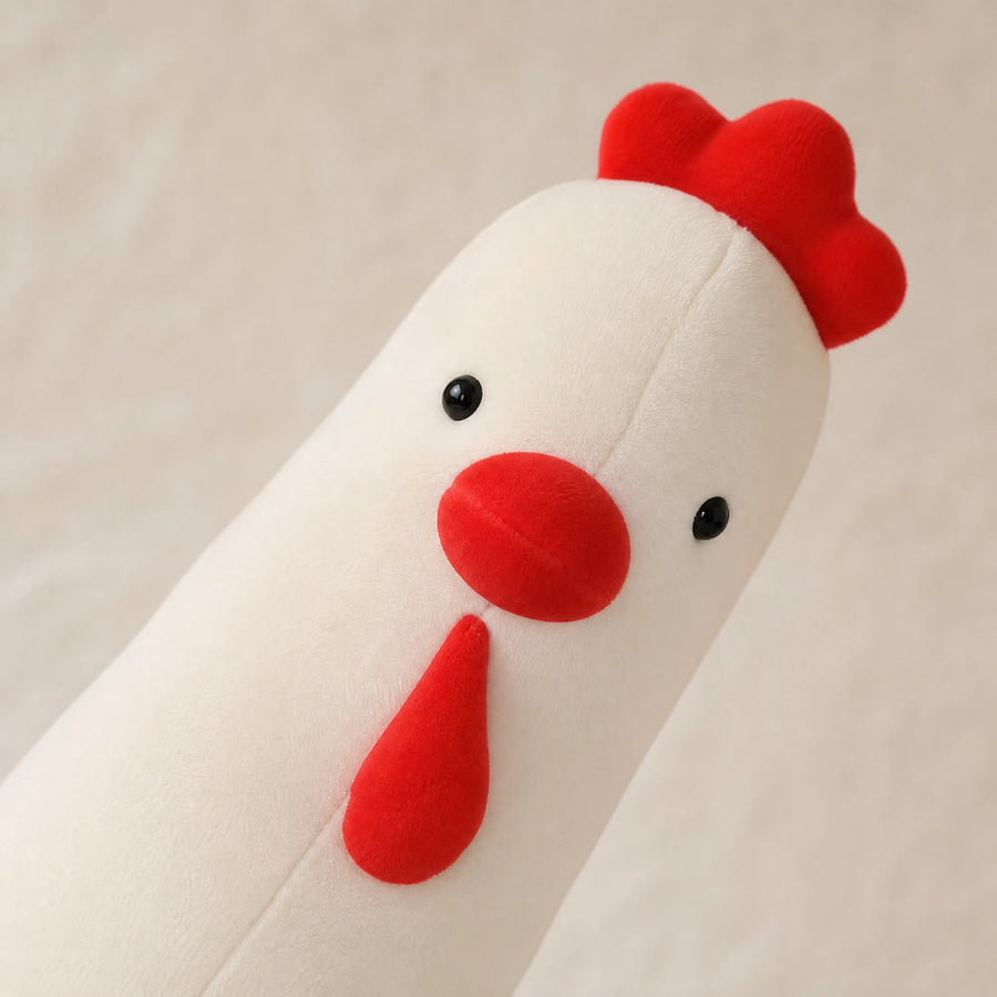 Chicken Plush with Red Comb and Soft Body - Détail matière