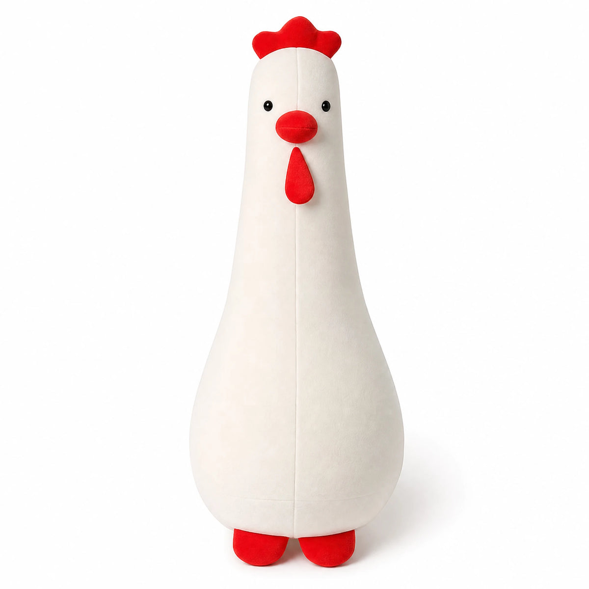 Chicken Plush with Red Comb and Soft Body - Fond blanc