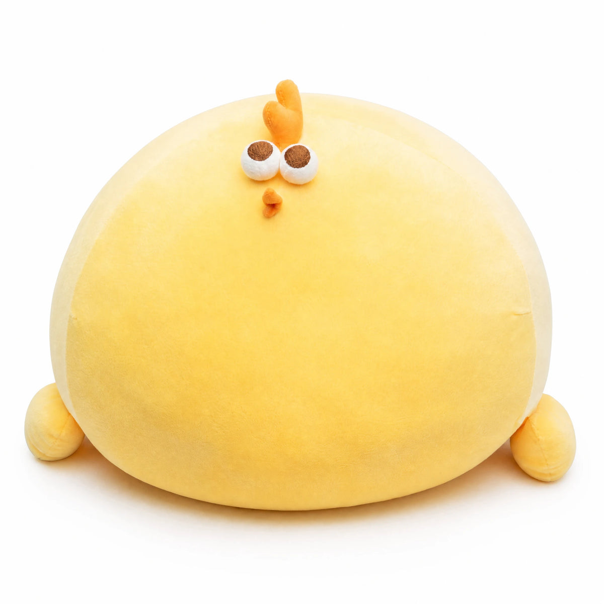 Chicken Plush with Round Chubby Shape and Soft Yellow Filling - Fond blanc