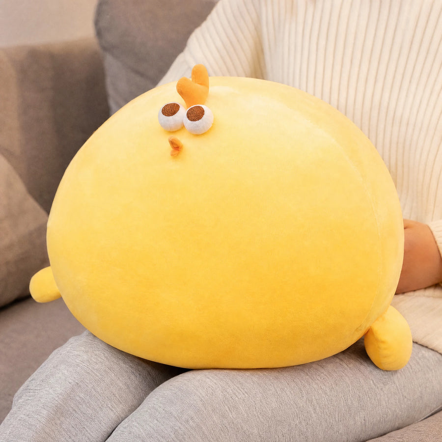 Chicken Plush with Round Chubby Shape and Soft Yellow Filling - Utilisation du produit