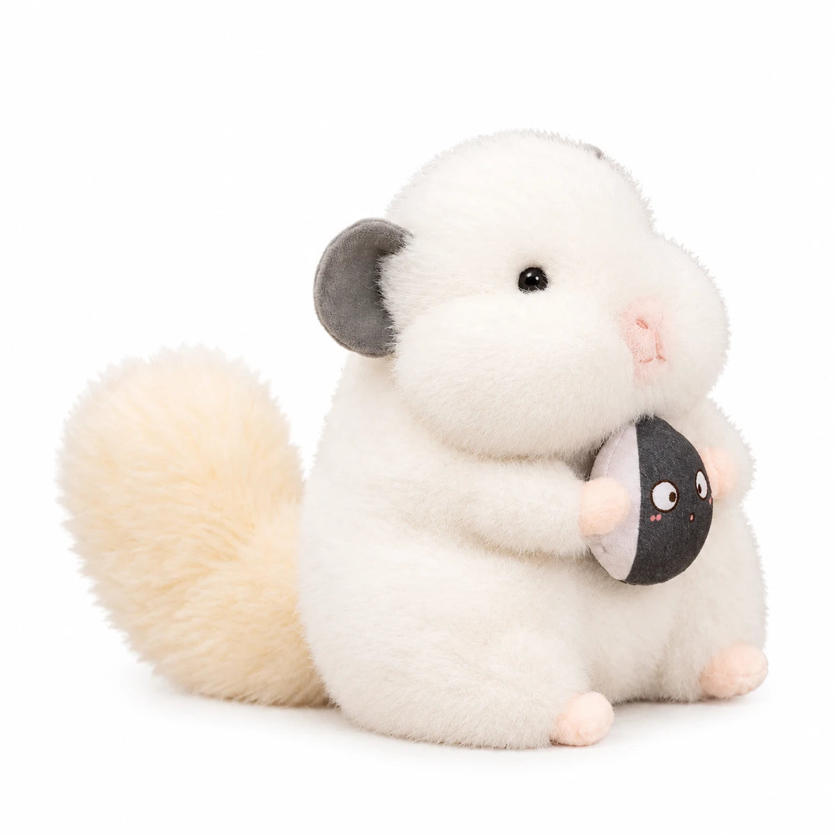 Chinchilla Plush with Carrot, Soft Chubby Round Body - Nunu (Seed) / 10in / 25cm … (2 tailles)