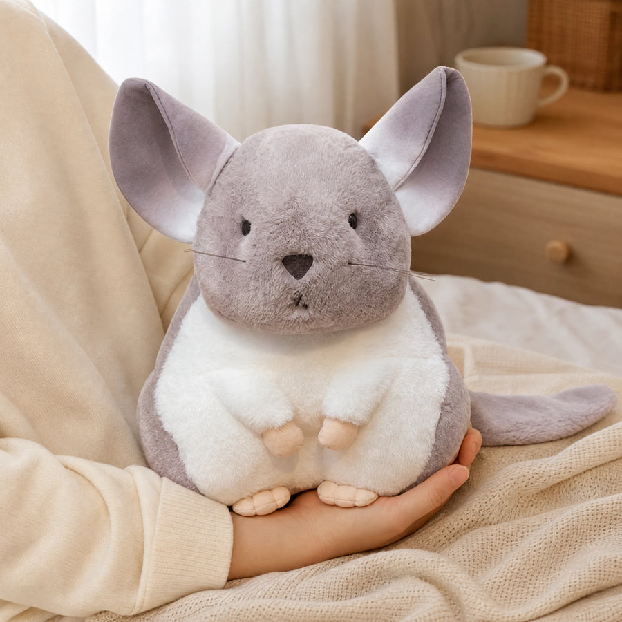 Chinchilla Plush with Embroidered Face and Soft Ears - Utilisation du produit