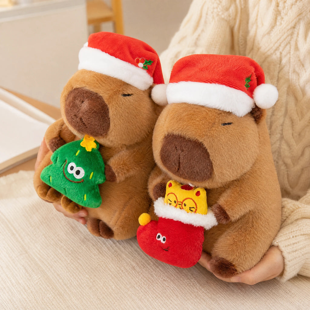 Christmas Capybara Plush with Santa Hat and Holiday Friends - Utilisation du produit