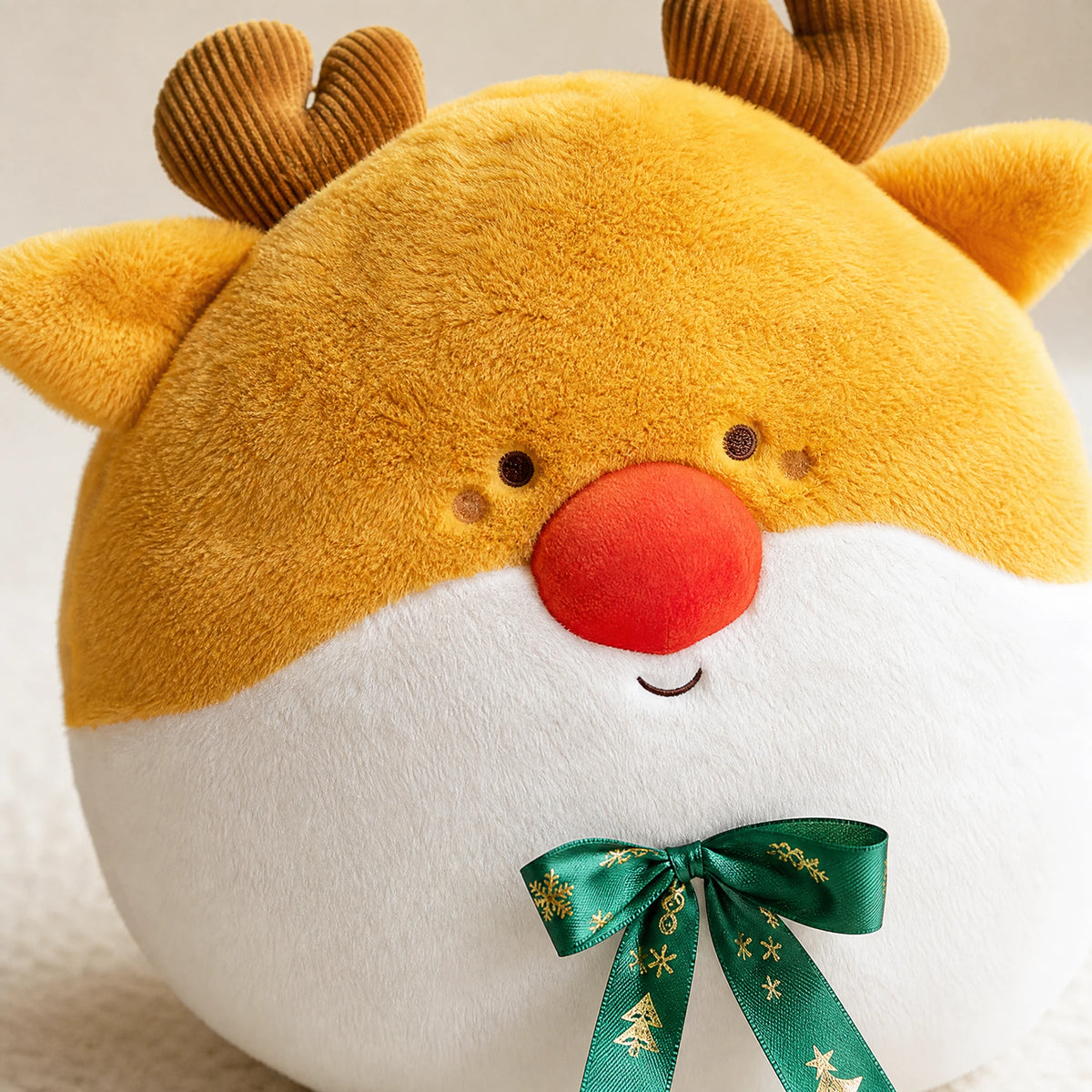 Christmas Plush Toy Set with Santa, Snowman, Reindeer & Tree - Détail matière