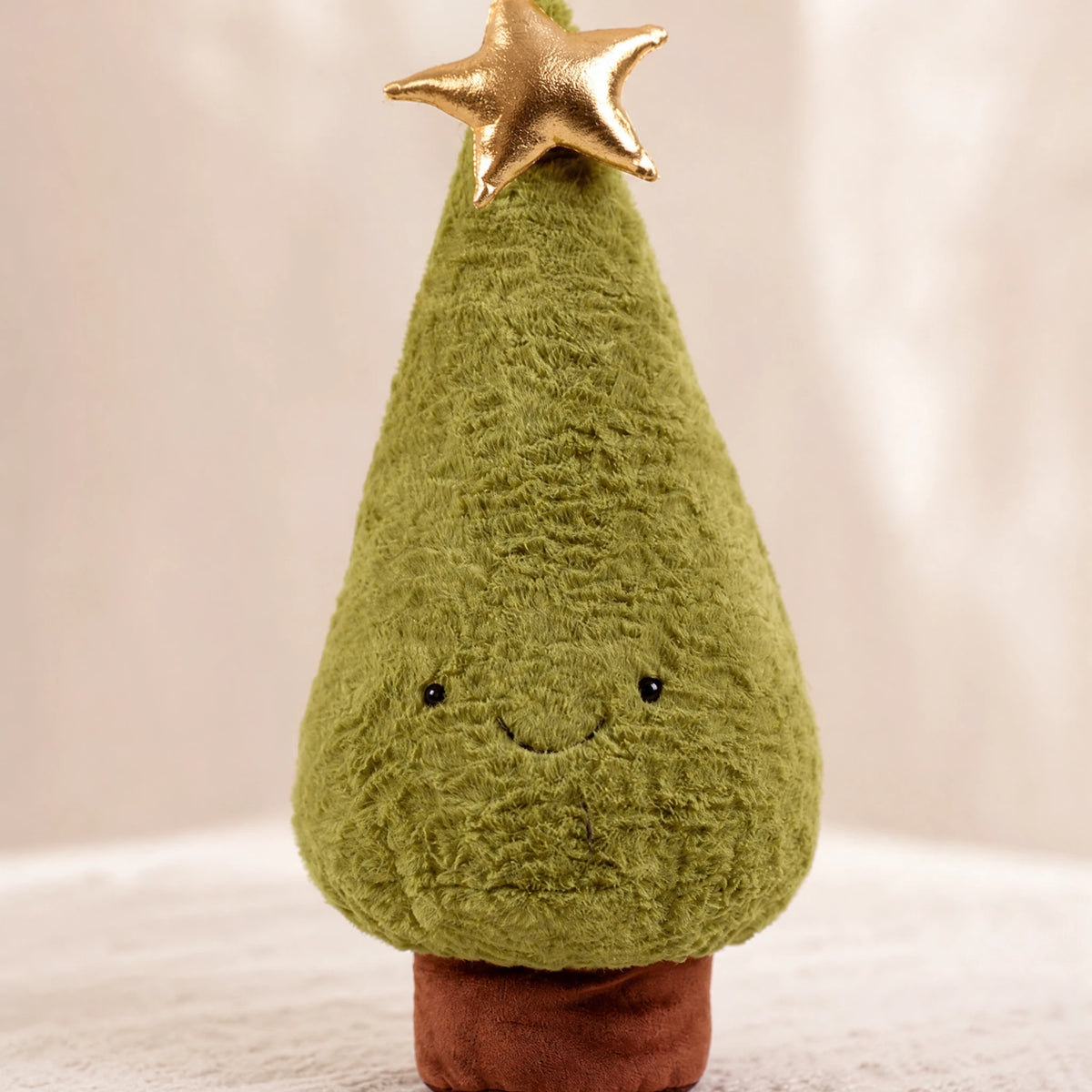 Christmas Tree Plush with Reindeer and Star Topper - Détail matière